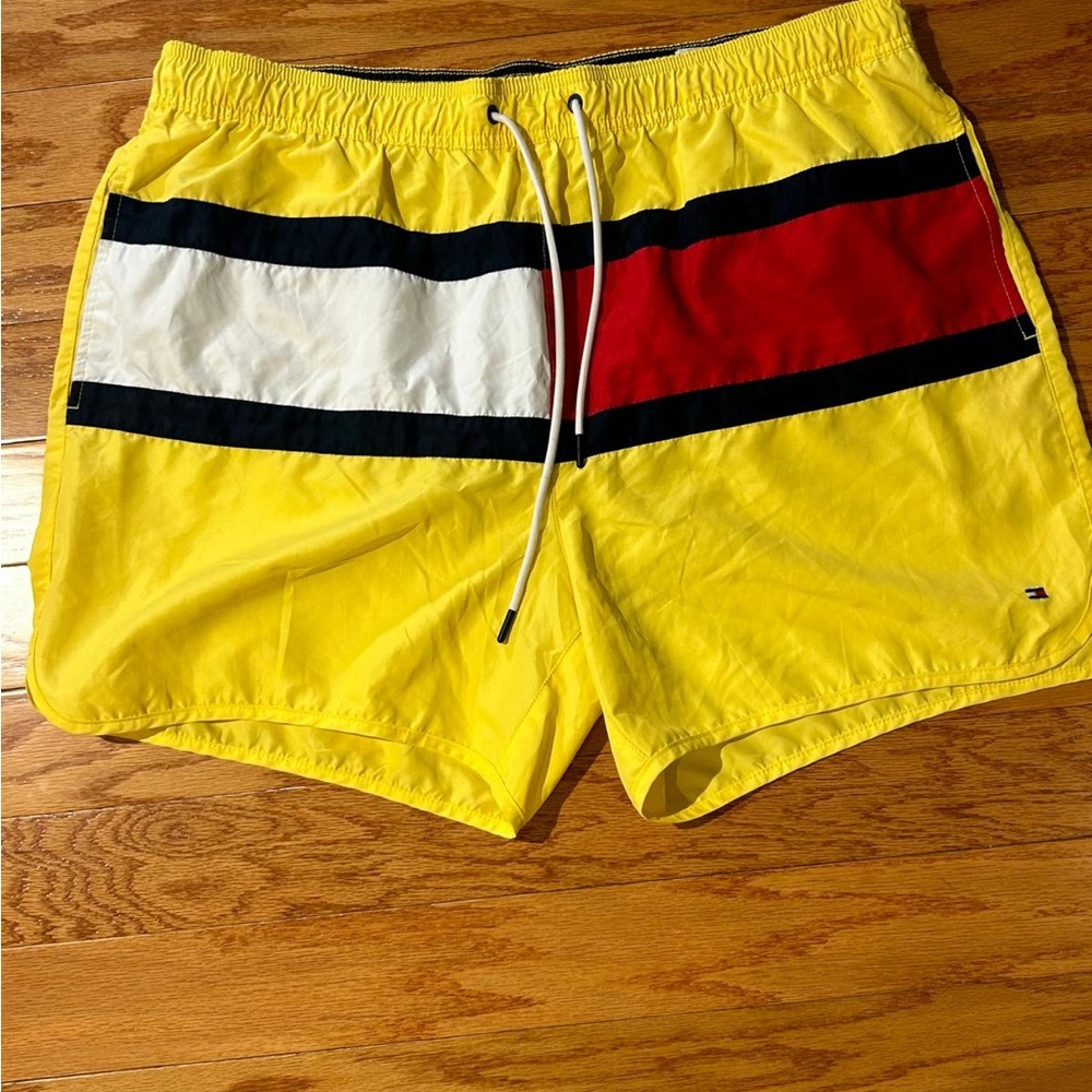 Tommy Hilfiger Men's Yellow Swim Shorts - Picture 1 of 7